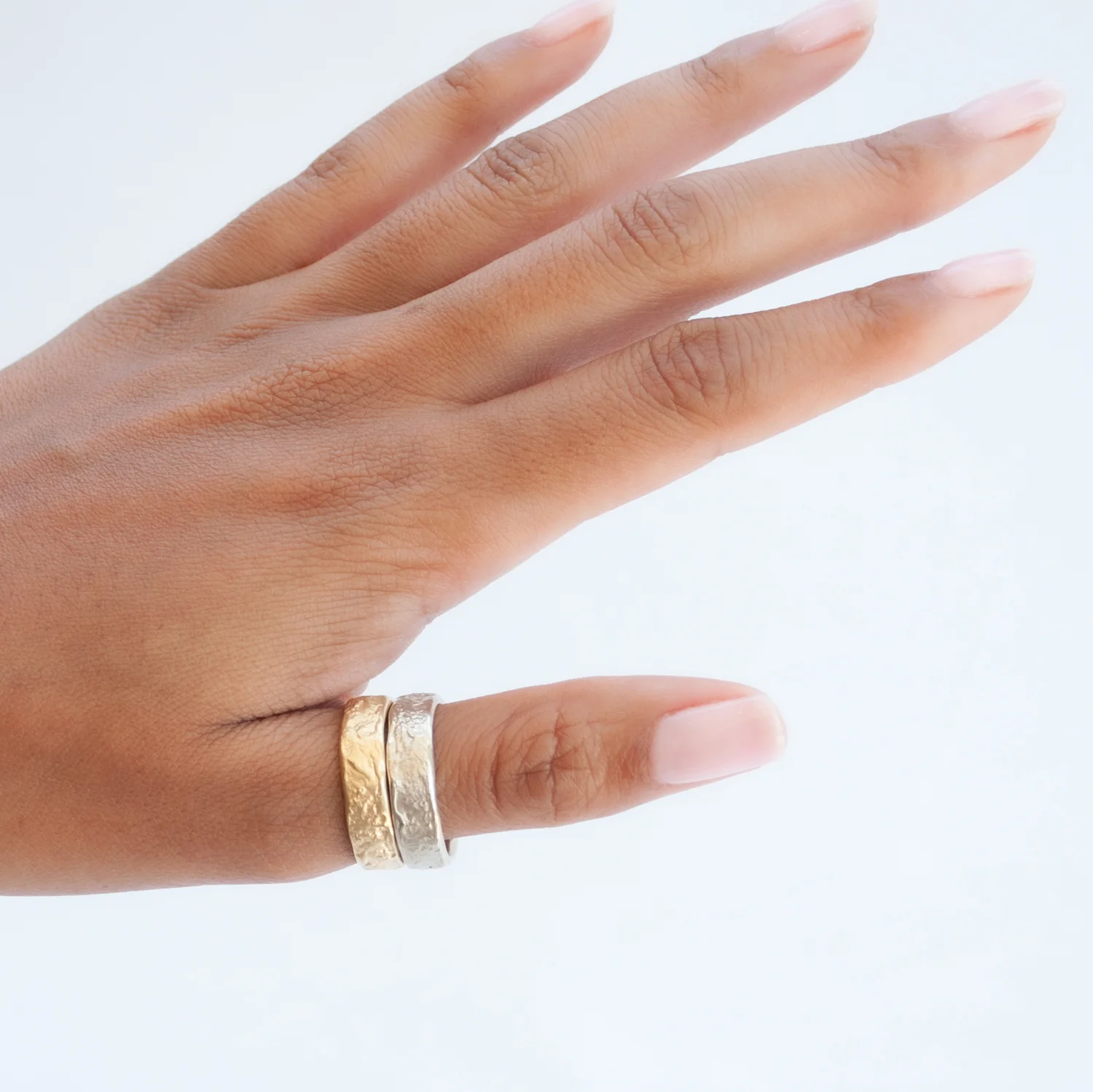 White Gold Lava Band - Image 2