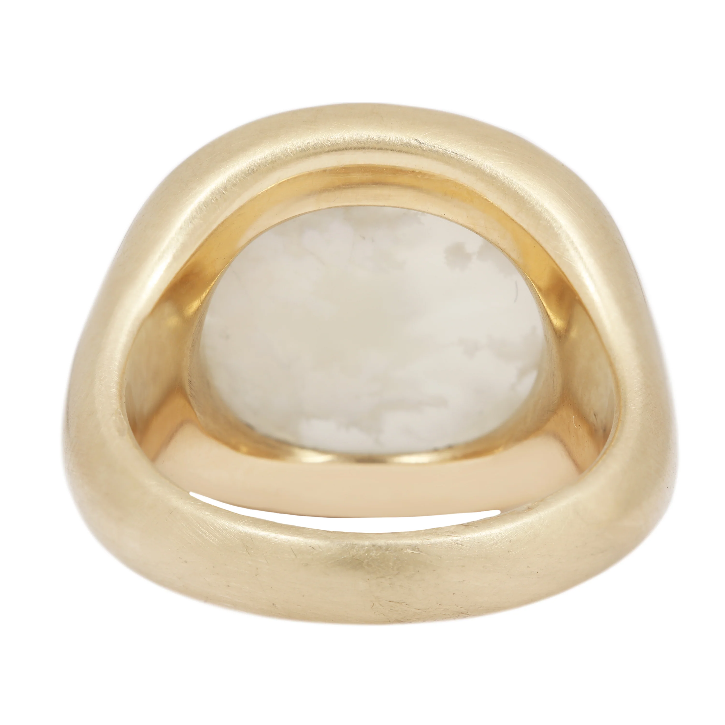 White Plume Agate Slab Ring - Image 4