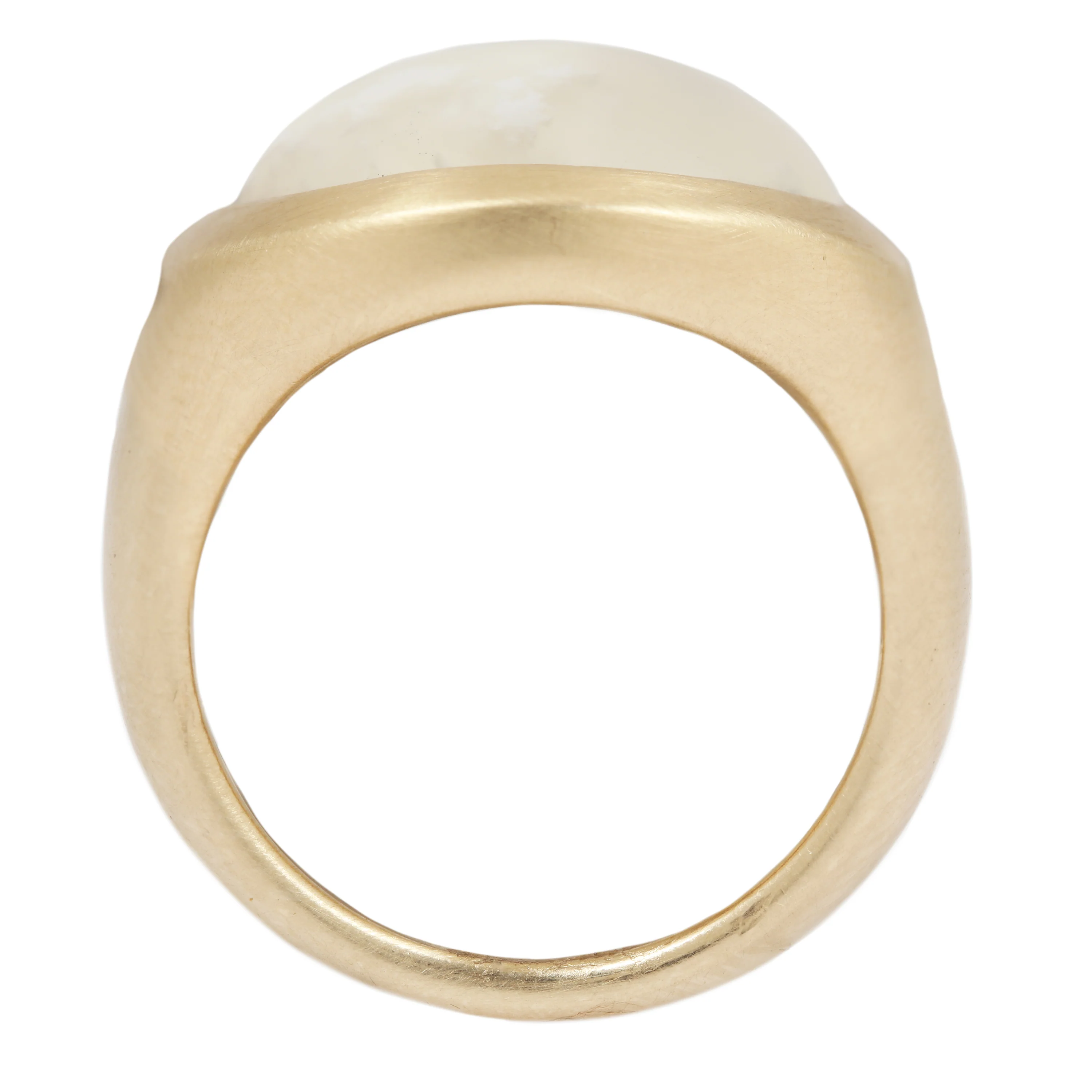 White Plume Agate Slab Ring - Image 5