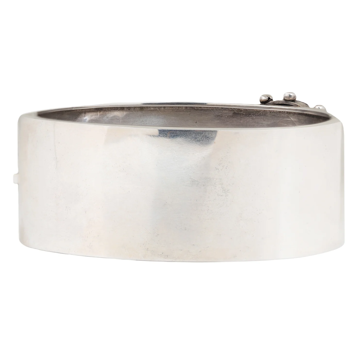 Wide Silver Belt Buckle Bangle - Image 4