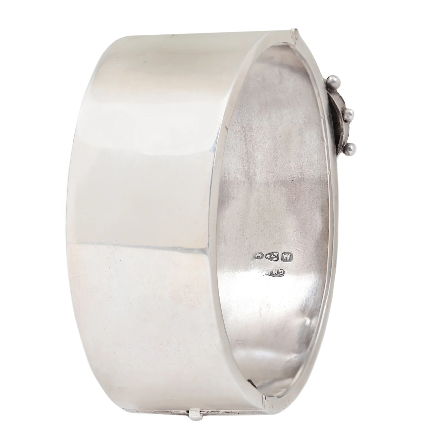 Wide Silver Belt Buckle Bangle - Image 5
