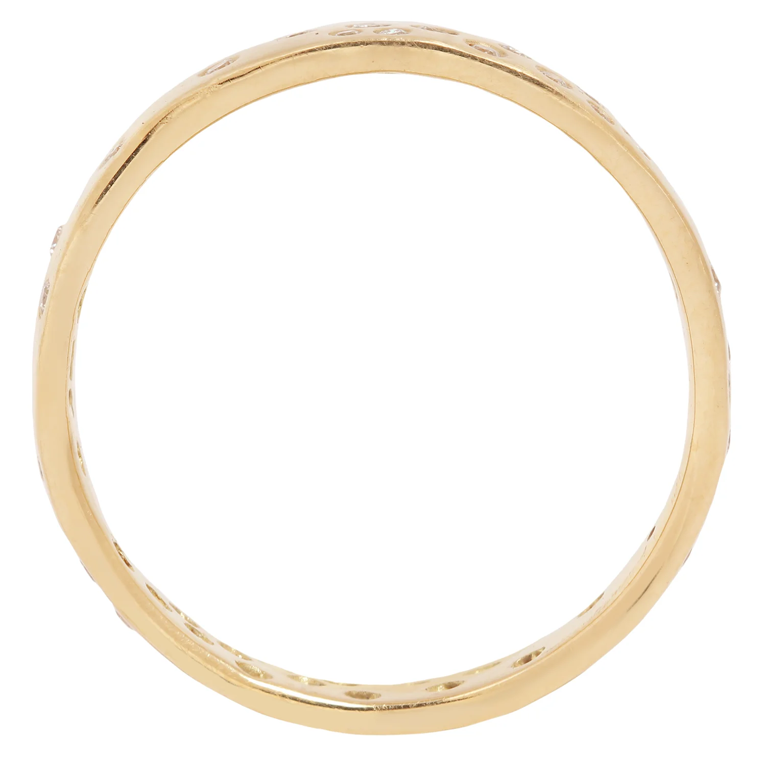 Wide White Diamond Starry Night Band - Image 3