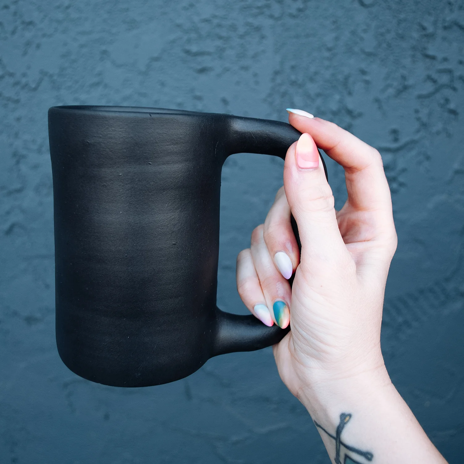 Hand Built Tall Ceramic Mug - Image 11