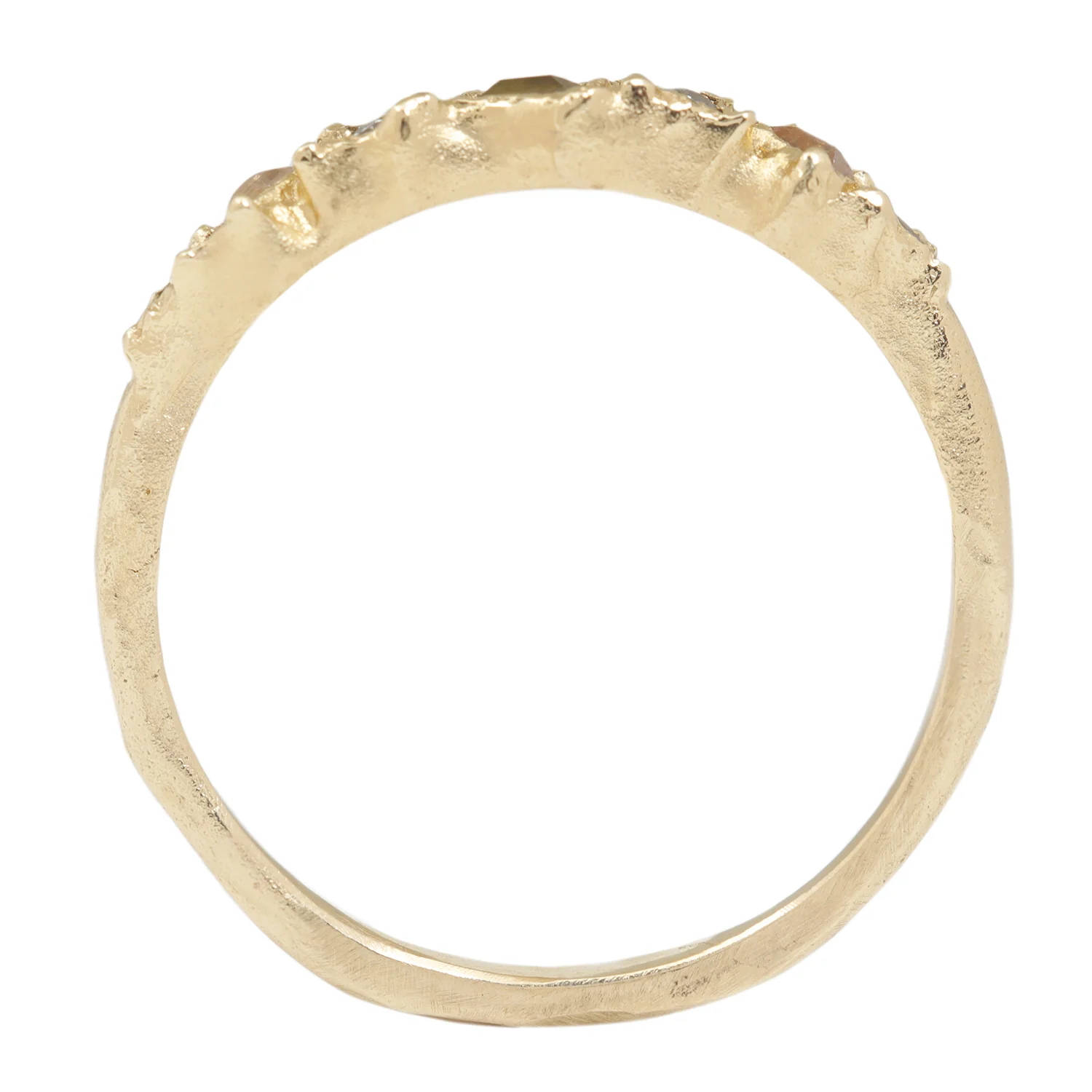 X Gray & Yellow Diamond Scatter Ring - Image 4