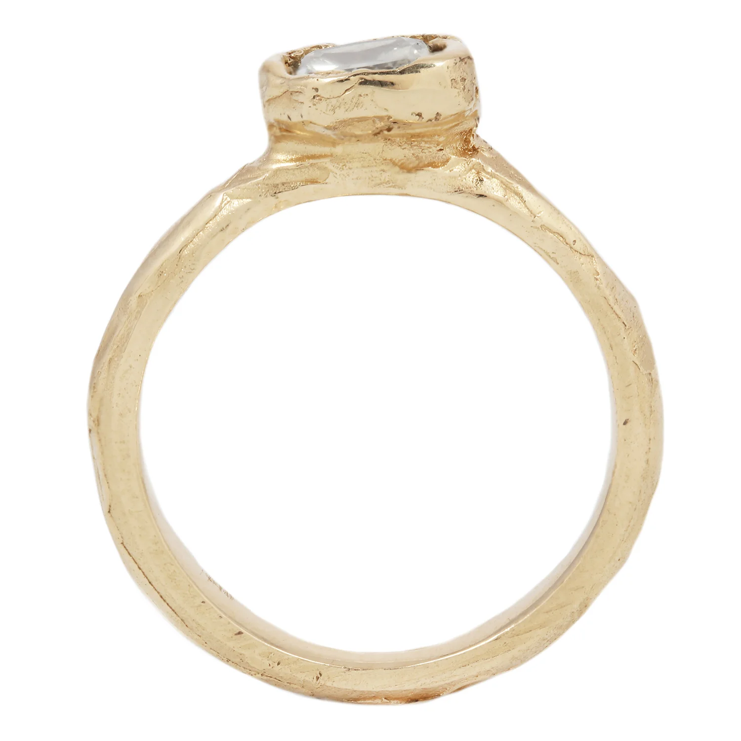 X Icy Gray Green Diamond Organic Ring - Image 5
