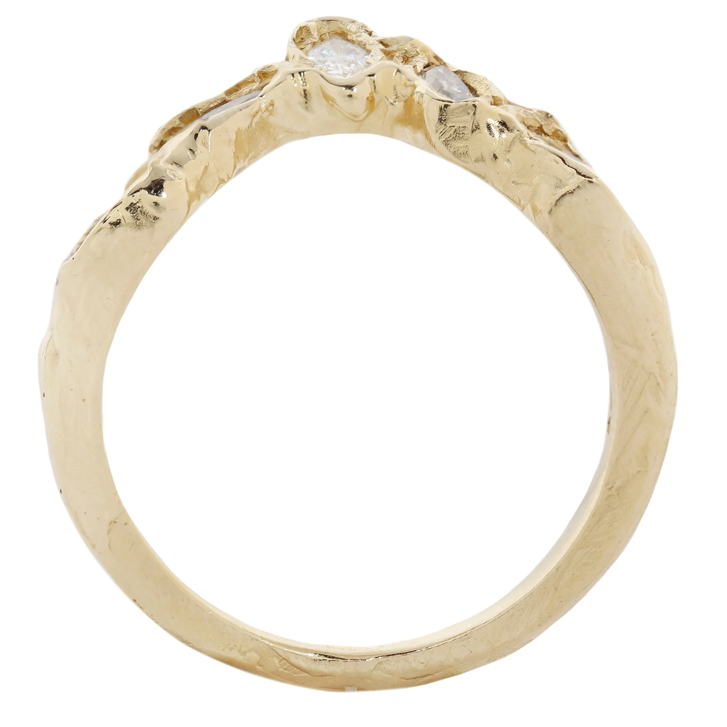 X Marquise Five Diamond V Shape Scatter Ring - Image 5
