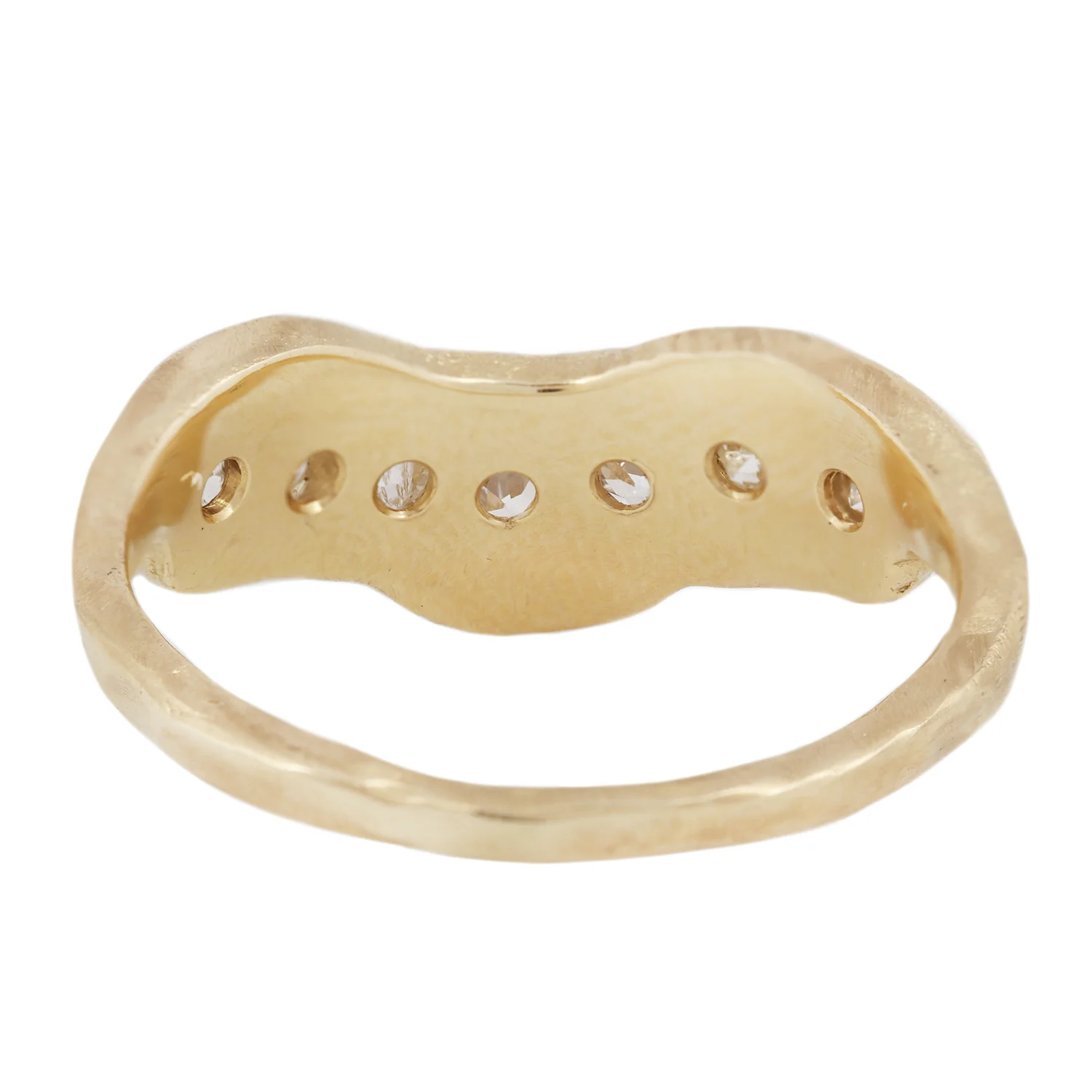 X Old Cut Diamond V Shape Scatter Ring - Image 4