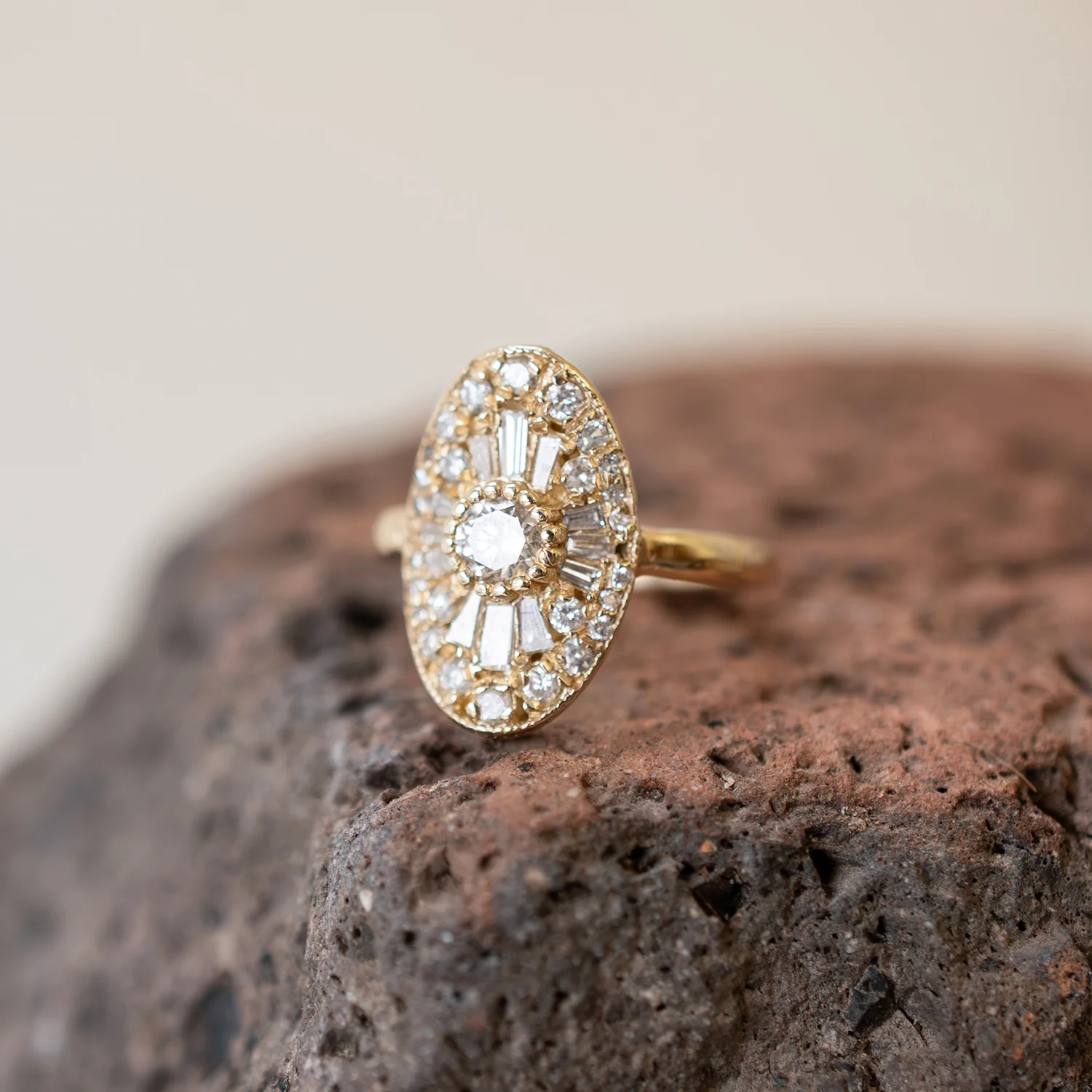 X Oval Scatter Legacy Cocktail Ring - Image 7