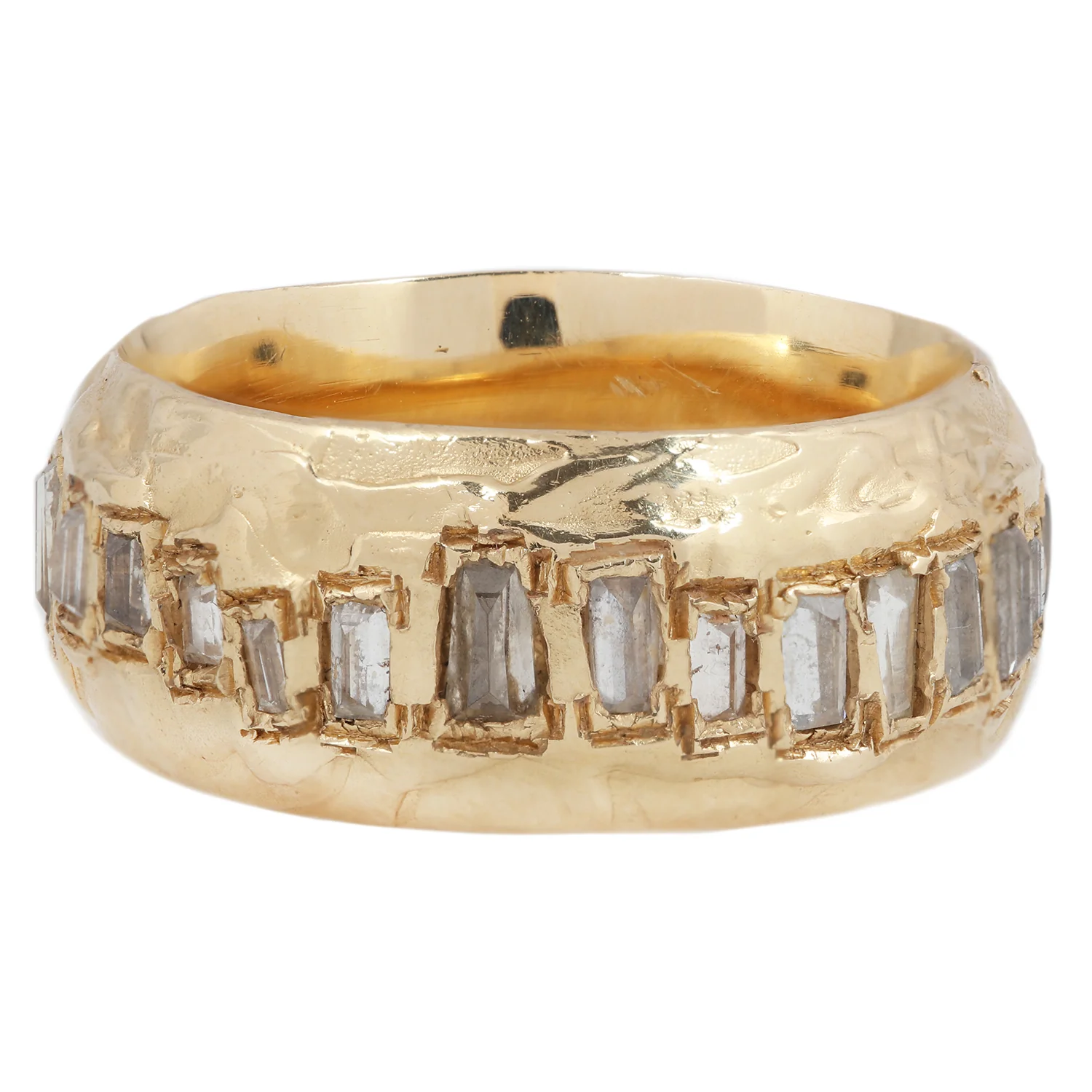 X Soft White Scatter Baguette Ring - Image 4