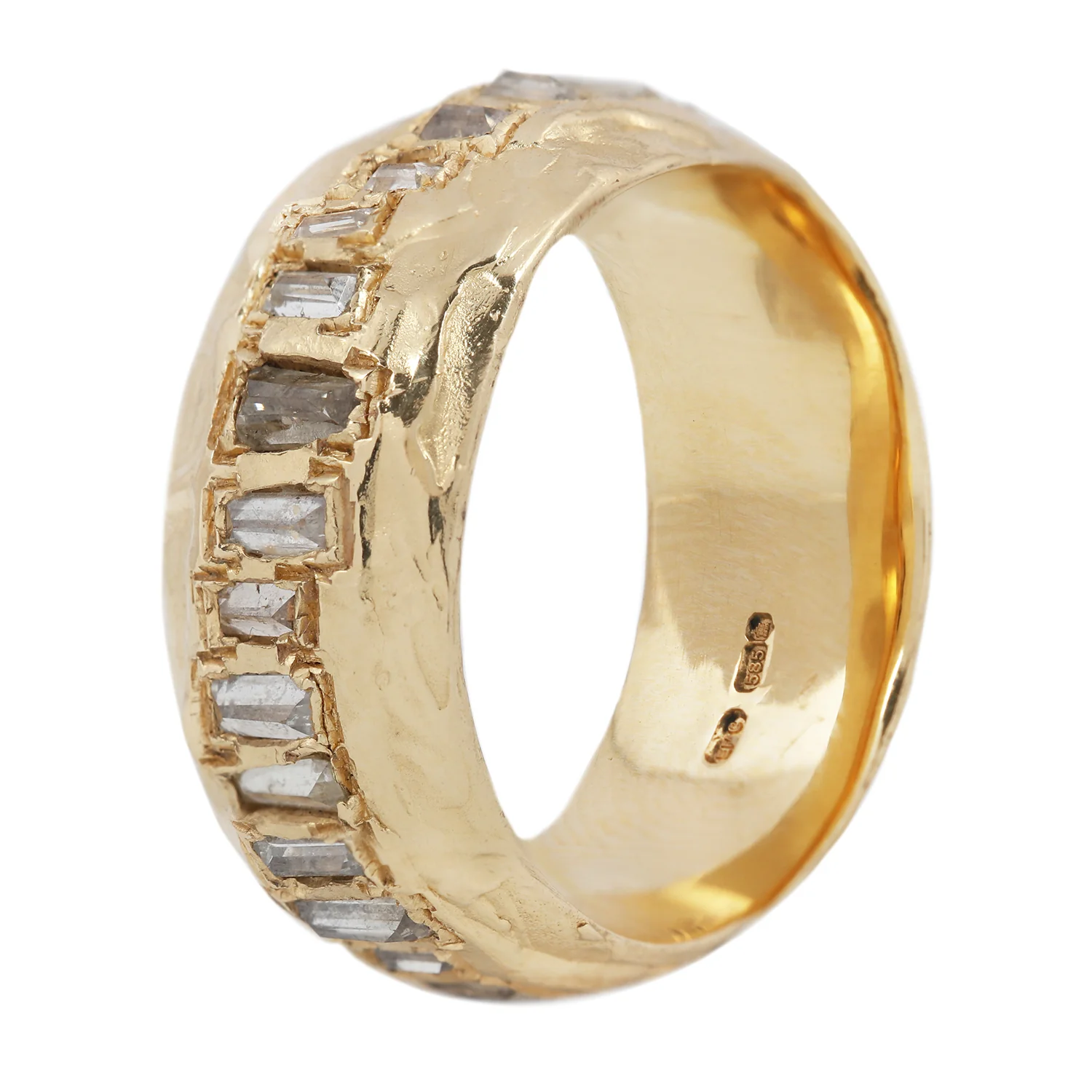 X Soft White Scatter Baguette Ring - Image 6