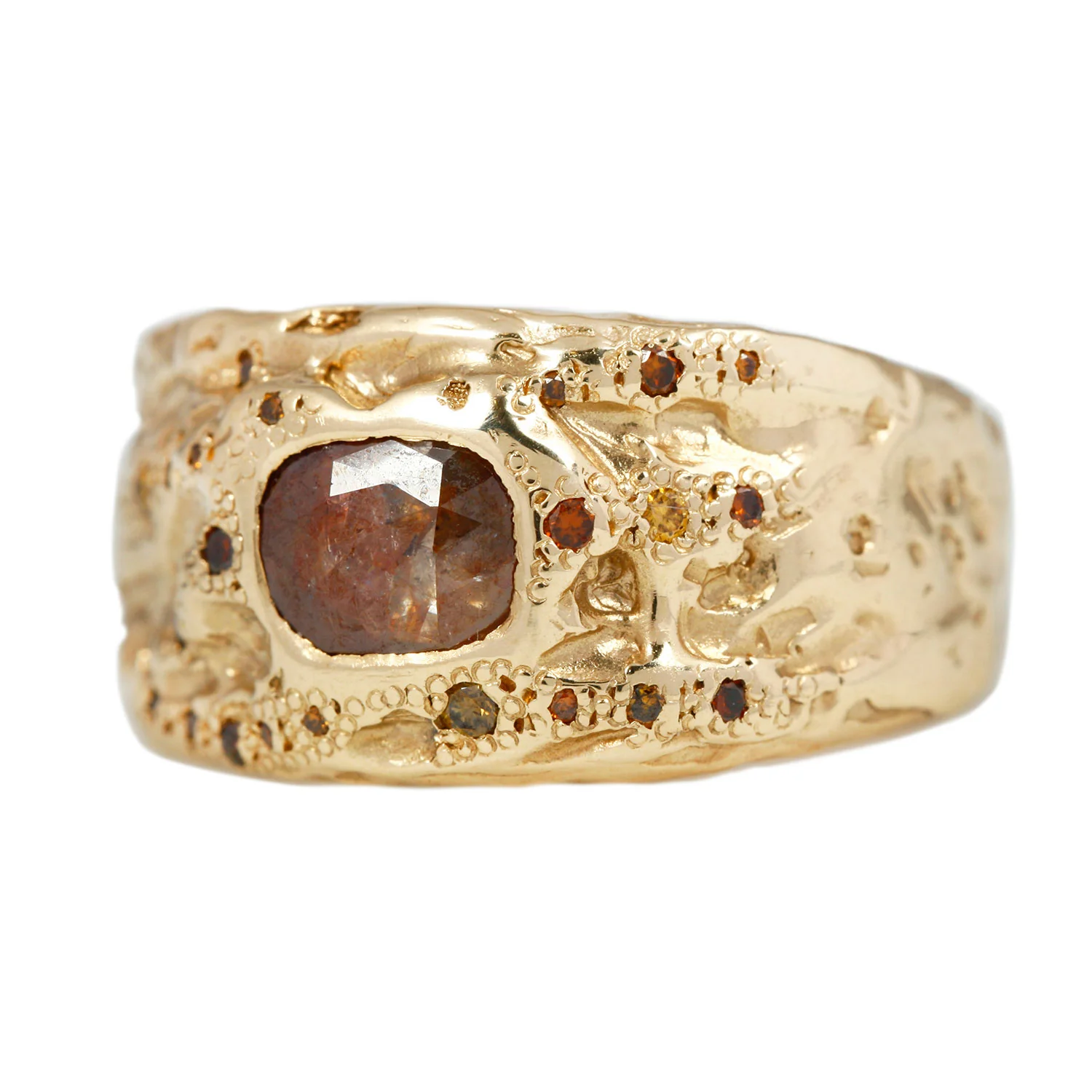 XC Rose Cut Diamond Shield Ring - Image 3
