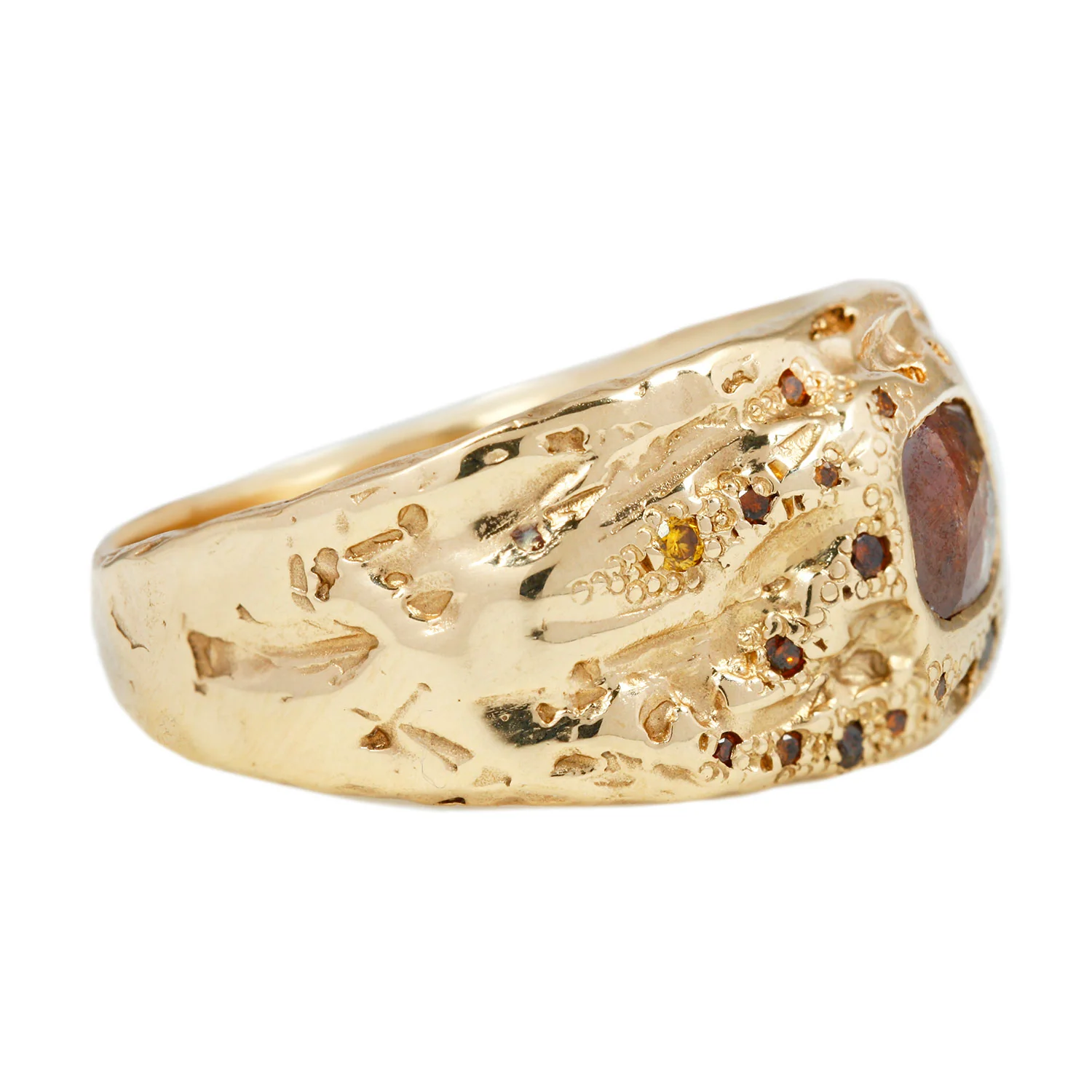 XC Rose Cut Diamond Shield Ring - Image 4